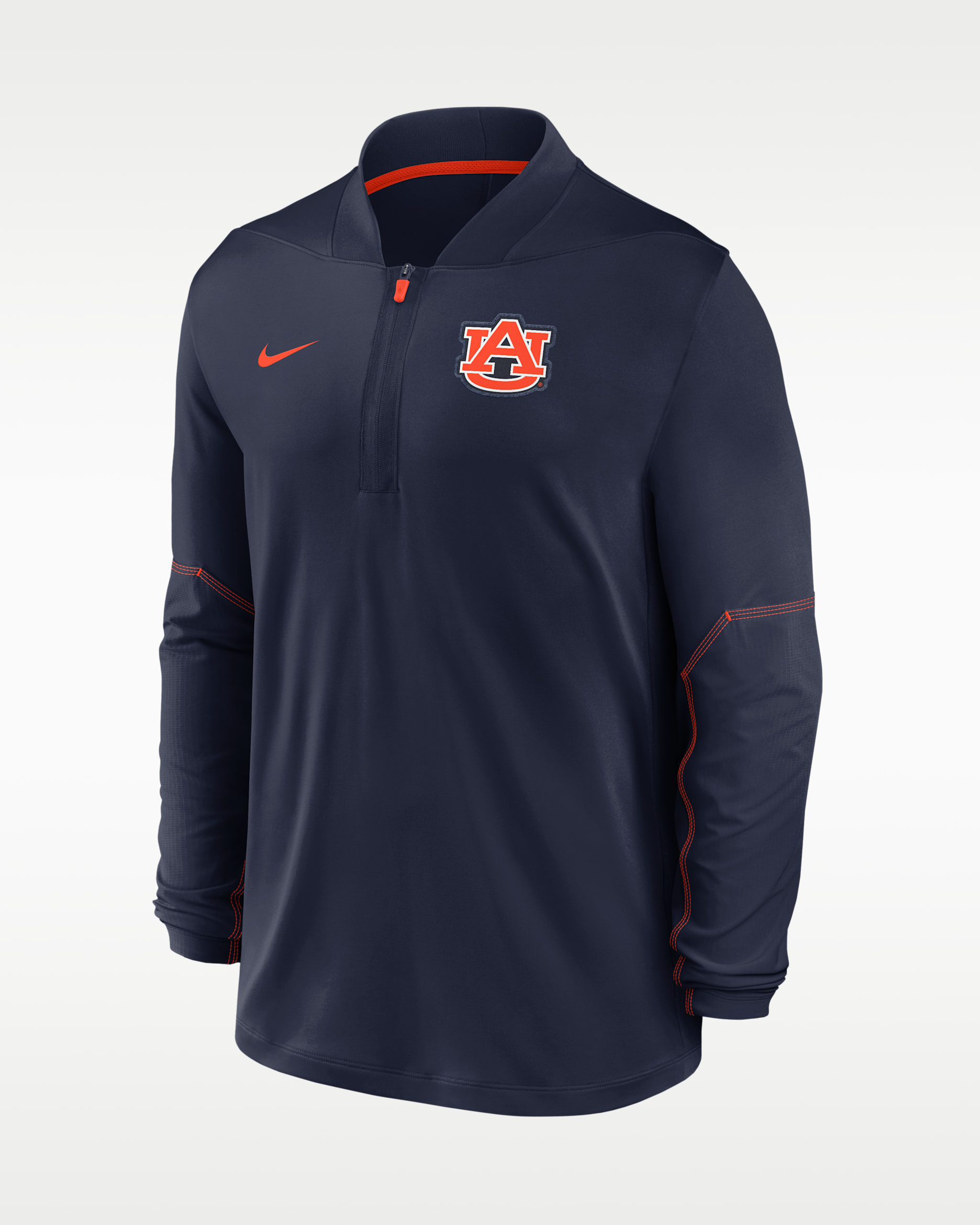 Tロゴ ハイネックジャージ ネイビー/レッド Auburn Sideline Men's Nike Dri-FIT College 1/2-Zip Top. Nike.com